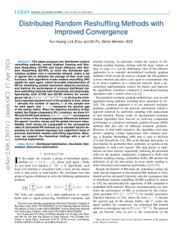 Distributed Random Reshuffling Methods with Improved Convergence