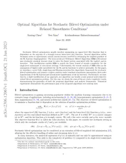 Optimal Algorithms for Stochastic Bilevel Optimization under Relaxed
  Smoothness Conditions