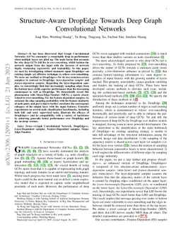 Structure-Aware DropEdge Towards Deep Graph Convolutional Networks