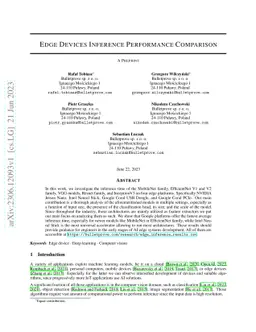 Edge Devices Inference Performance Comparison