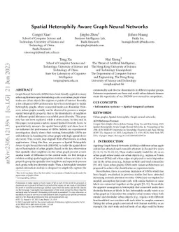 Spatial Heterophily Aware Graph Neural Networks