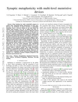 Synaptic metaplasticity with multi-level memristive devices