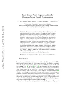 Joint Dense-Point Representation for Contour-Aware Graph Segmentation