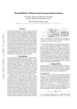HumanDiffusion: diffusion model using perceptual gradients