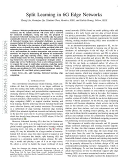 Split Learning in 6G Edge Networks