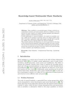 Knowledge-based Multimodal Music Similarity