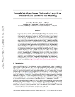 ScenarioNet: Open-Source Platform for Large-Scale Traffic Scenario
  Simulation and Modeling