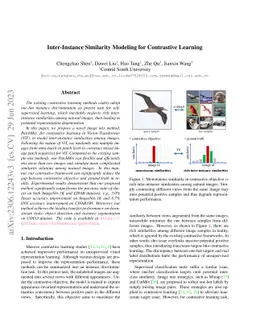 Inter-Instance Similarity Modeling for Contrastive Learning