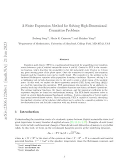 A Finite Expression Method for Solving High-Dimensional Committor Problems