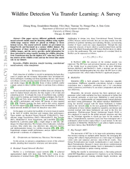 Wildfire Detection Via Transfer Learning: A Survey