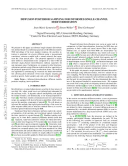 Diffusion Posterior Sampling for Informed Single-Channel Dereverberation