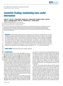 Geometric Pooling: maintaining more useful information