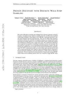 Protein Discovery with Discrete Walk-Jump Sampling