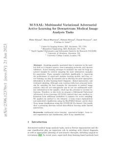 M-VAAL: Multimodal Variational Adversarial Active Learning for
  Downstream Medical Image Analysis Tasks