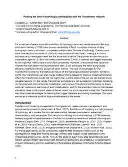 Probing the limit of hydrologic predictability with the Transformer
  network