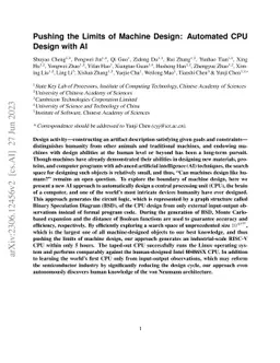 Pushing the Limits of Machine Design: Automated CPU Design with AI