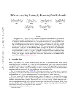 FFCV: Accelerating Training by Removing Data Bottlenecks