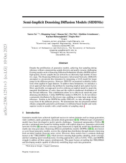 Semi-Implicit Denoising Diffusion Models (SIDDMs)