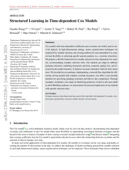 Structured Learning in Time-dependent Cox Models
