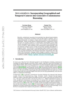 SituatedGen: Incorporating Geographical and Temporal Contexts into
  Generative Commonsense Reasoning