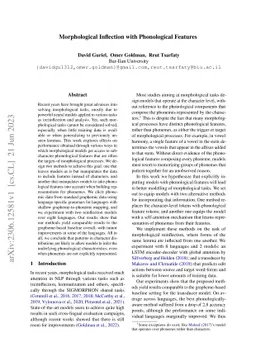 Morphological Inflection with Phonological Features