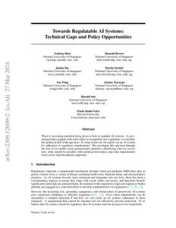 Towards Regulatable AI Systems: Technical Gaps and Policy Opportunities