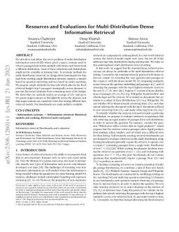 Resources and Evaluations for Multi-Distribution Dense Information
  Retrieval