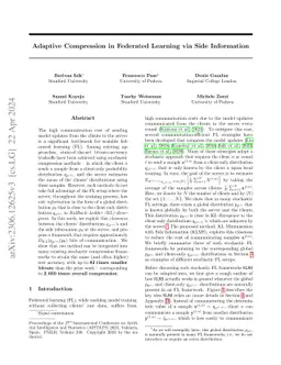 Adaptive Compression in Federated Learning via Side Information