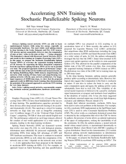 Accelerating SNN Training with Stochastic Parallelizable Spiking Neurons