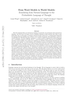 From Word Models to World Models: Translating from Natural Language to
  the Probabilistic Language of Thought