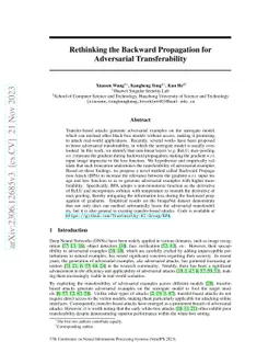 Rethinking the Backward Propagation for Adversarial Transferability