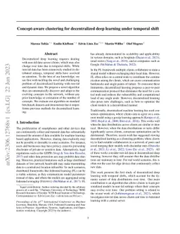 Concept-aware clustering for decentralized deep learning under temporal
  shift
