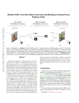 Blended-NeRF: Zero-Shot Object Generation and Blending in Existing
  Neural Radiance Fields
