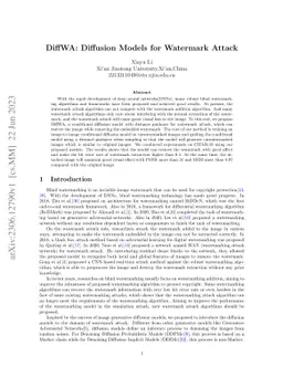 DiffWA: Diffusion Models for Watermark Attack
