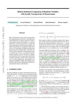 Robust Statistical Comparison of Random Variables with Locally Varying
  Scale of Measurement