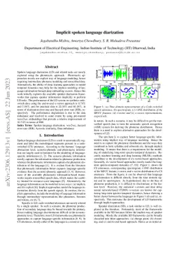 Implicit spoken language diarization