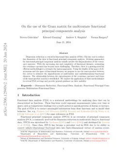 On the use of the Gram matrix for multivariate functional principal
  components analysis