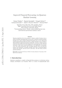 Improved Financial Forecasting via Quantum Machine Learning