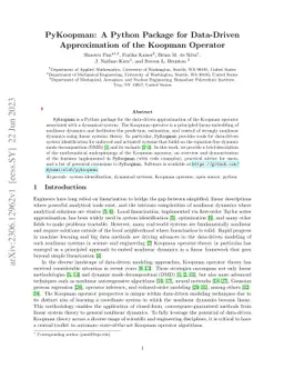 PyKoopman: A Python Package for Data-Driven Approximation of the Koopman
  Operator