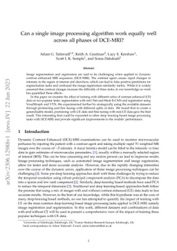 Can a single image processing algorithm work equally well across all
  phases of DCE-MRI?