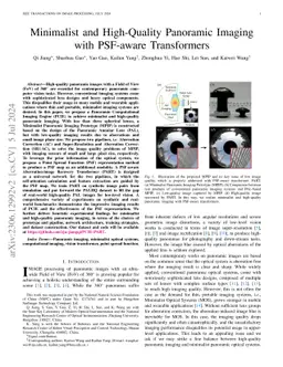 Minimalist and High-Quality Panoramic Imaging with PSF-aware
  Transformers