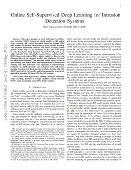 Online Self-Supervised Deep Learning for Intrusion Detection Systems