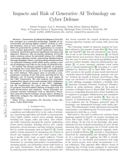 Impacts and Risk of Generative AI Technology on Cyber Defense