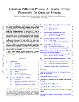 Quantum Pufferfish Privacy: A Flexible Privacy Framework for Quantum
  Systems
