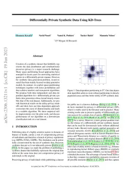 Differentially Private Synthetic Data Using KD-Trees
