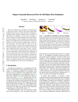 Shape-Constraint Recurrent Flow for 6D Object Pose Estimation