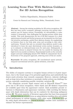 Learning Scene Flow With Skeleton Guidance For 3D Action Recognition