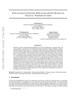 Explainable Lifelong Stream Learning Based on "Glocal" Pairwise Fusion