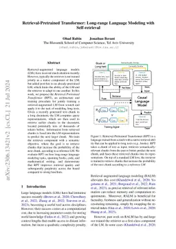 Long-range Language Modeling with Self-retrieval
