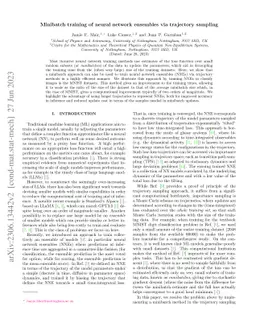 Minibatch training of neural network ensembles via trajectory sampling